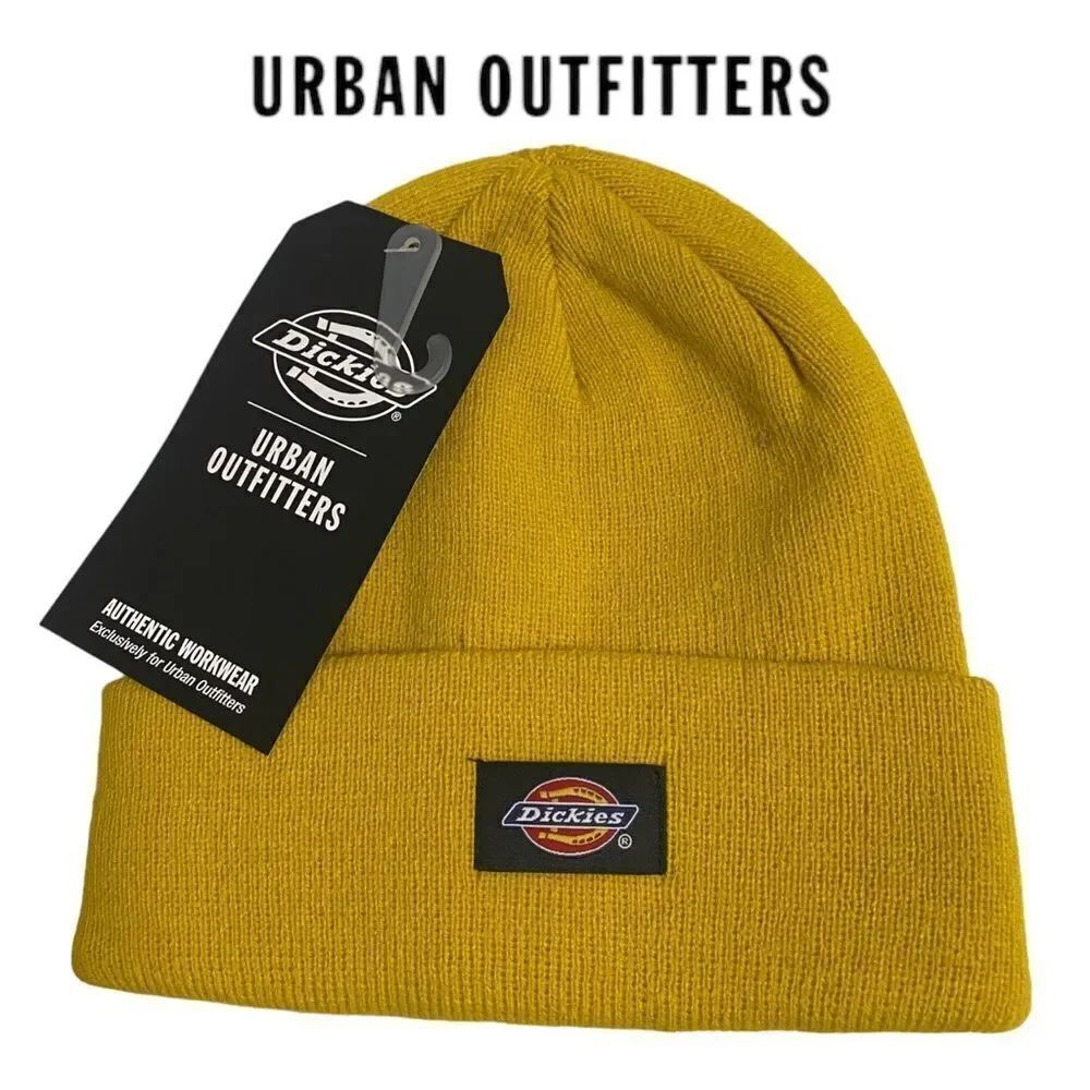 NEW Dickies Core Short Roll Men's Yellow Hat Beanie